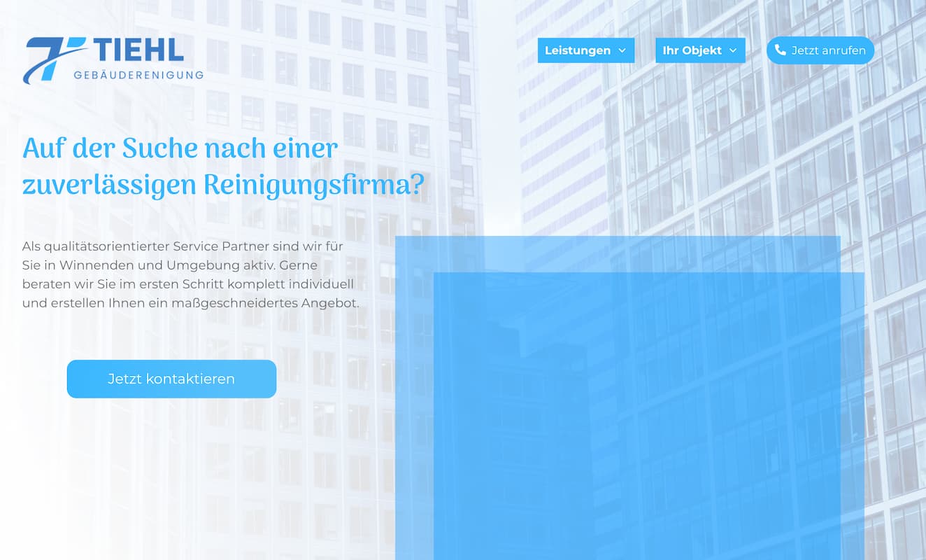Alte Website vor dem Redesign — veraltetes Design, unklare Struktur